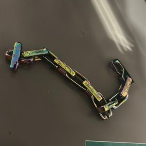 10mm Rainbow Paperclip Bracelet